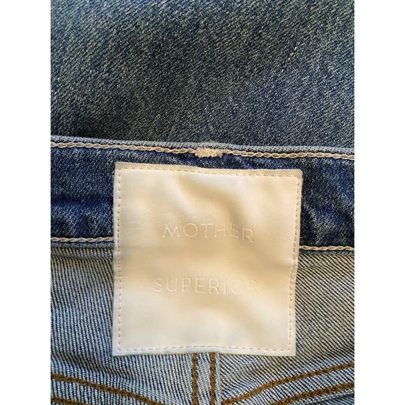 Mother High Waisted Rider Ankle Far Beyond The Sky Distressed Jeans Size 30 - Picture 9 of 12